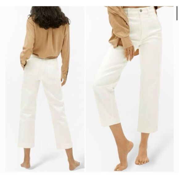 Everlane cropped straight regular jean bone 2 - Picture 1 of 14